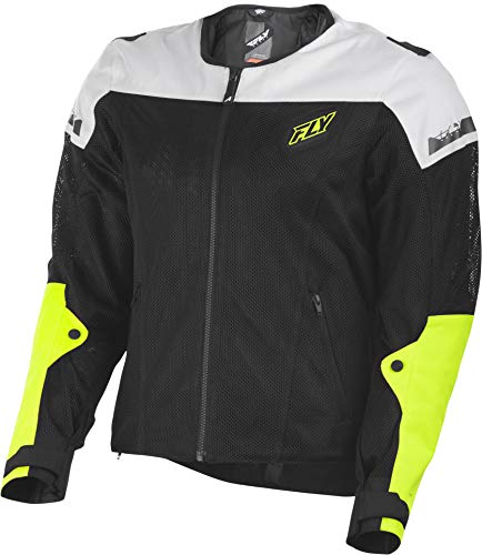 Fly Racing Flux Air Mesh Jacket (Black/Hi-Vis, XX-Large)