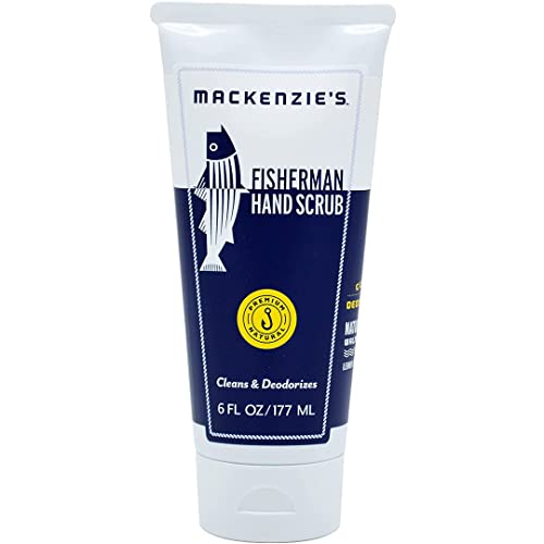 MacKenzie's Fisherman Hand Scrub - Holiday Gifts for Men - Gifts for Fisherman - Gifts for Cooks - Gifts for Gardeners - Coastal Gifts - Cleansing & Deodorizing Hand Cleaner - Natural Soap - 6 oz.