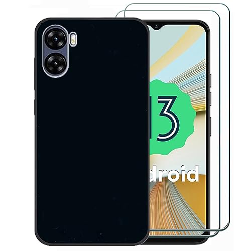 Ranyi for UMIDIGI G3 Case with Screen Protector, UMIDIGI G3 Max / G3 Plus Case, Black Slim Flexible TPU Case with Screen Protector Shock Absorbing Silicone Rubber Case for UMIDIGI G3/G3 Max/G3 Plus