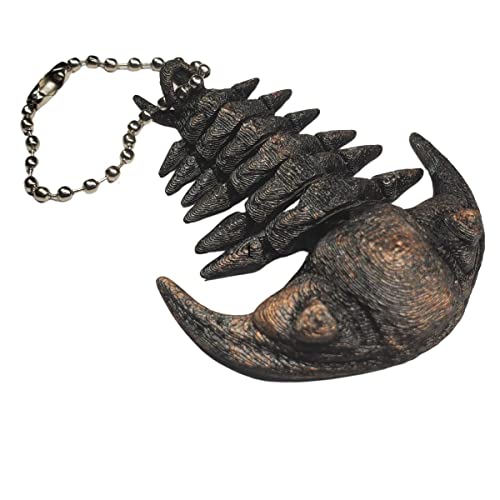 Trilobite Keychain, Articulated and Flexible, Fidget Keychain, Luggage Tag, Backpack Tag, Hoodie Tag, 3D Printed Made to Order