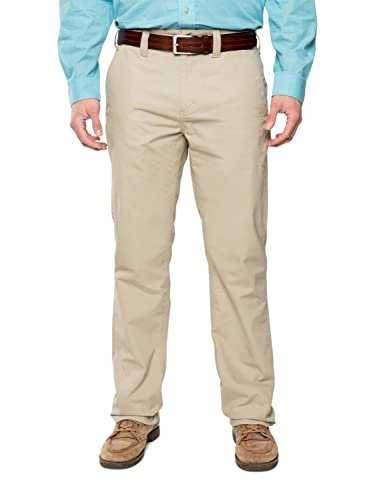 Insect Shield Men's Performance Utility Pants, Lightweight Breathable Hiking Pants with Built in Bug Protection, Stone, 40W x 32L