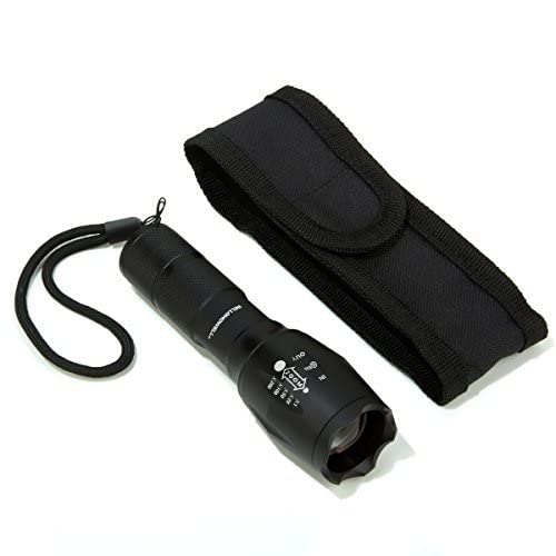 Bell+Howell Taclight Flashlight w/Holster LED Tactical Flashlight 5 Modes & Zoom Function 22X Brighter Waterproof Security Flashlight High Lumens for Outdoor Camping Accessories As Seen On TV
