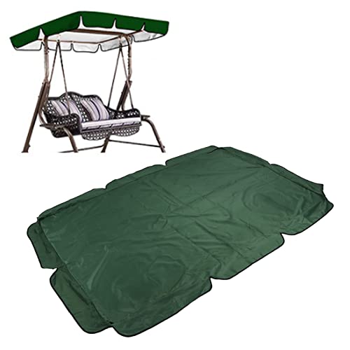 lesiega Swing Canopy Replacement Canopy Top Cover with 4 Reinforcing Straps Waterproof Sun Resistant Oxford Cloth Replacement Canopy Top for Outdoor Garden Patio Porch Yard(Green)