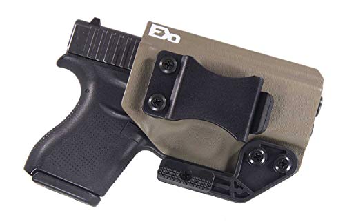 Fierce Defender IWB Kydex Holster Compatible with Glock 43/43X -Paladin Series- Made in USA- (Flat Dark Earth)
