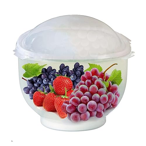 WalterDrake Lettuce KeeperTM - Lettuce Crisper Salad Keeper Container Keeps your Salads and Vegetables Crisp and Fresh- 7' X 8' (brown) (1) (1)