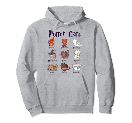 Potter Cats Cute Harry Pawter Kitten gift for Her Pullover Hoodie