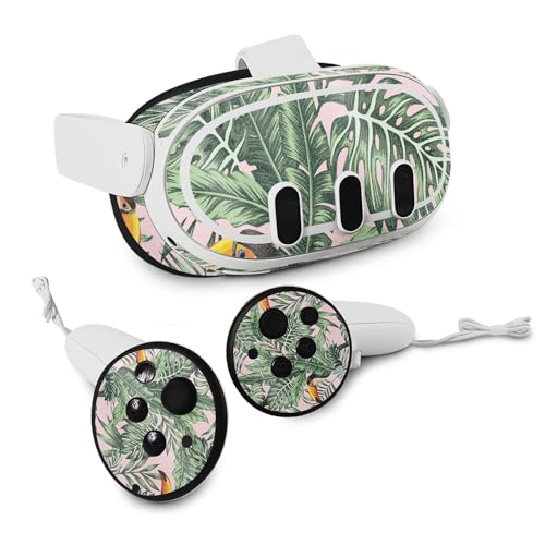 MightySkins Glossy Glitter Skin Compatible with Meta Quest 3 - Hidden Toucan | Protective, Durable High-Gloss Glitter Finish | Easy to Apply