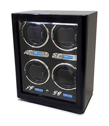 Heiden Nova Quad Watch Winder - Direct Drive Brushless Motor, LCD Digital Controls, Hand Made and Assembled