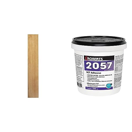 Tivoli II Self Adhesive Vinyl Floor Planks, 10 Pack - 6' x 36', Rustic Oak - Peel & Stick & Roberts 2057-0 Adheres Vinyl-Composition and Vinyl-Asphalt Structurally Sound Plywood