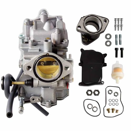RANSOTO YFM350 Carburetor With Intake Manifold Compatible with 1987-2004 YAMAHA Big Bear 350 WARRIOR 350 Moto 4 350 Wolverine 350 1996-1998 Kodiak 400 YFM400 Carb