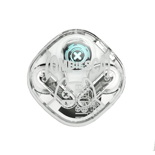 Devil Cat Series Wireless Earbuds, 2024 Bluetooth 5.3 Headphones Sport, Bluetooth Earbuds with ENC Noise Canceling Mic, 50H Stereo Wireless Headphones IP7 Waterproof with Earhooks, (White)