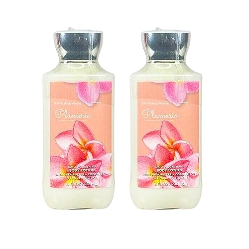 Bath & Body Works Body Lotion Pack of 2, 8oz Each (Plumeria)