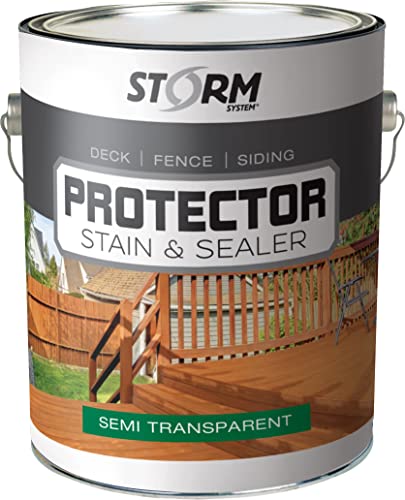 Storm System Protector - Black Walnut, 1 Gallon, Protects Outdoor Wood from Water & UV Rays, Siding, Fence & Deck Stain and Sealer, Outdoor Wood Stain and Sealer