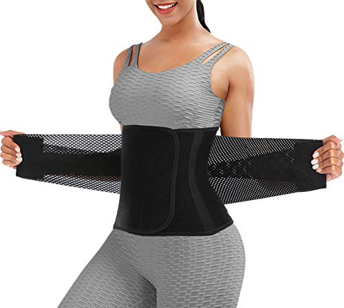 ChongErfei Waist Trainer Belt for Women - Waist Trimmer Weight Loss Ab Belt,Upgrade Black,Large