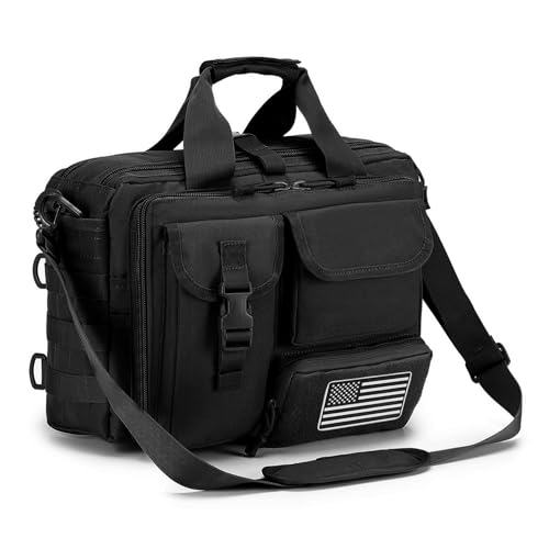 Stypos Tactical Messenger Bag, 15.6 Inch Tactical Briefcase for Man Military Laptop Bag Messenger Shoulder Bag, Includes a Flag