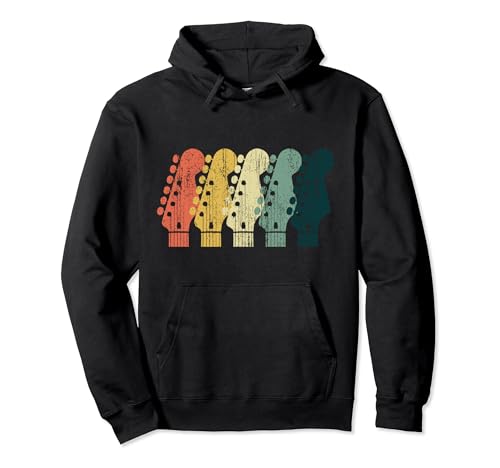 Vintage Guitar Gift For Men Women Music Band Guitarist Stuff Pullover Hoodie