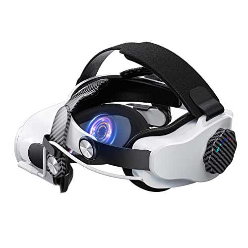 NexiGo S32 Head Strap with 5300mAh Battery for Oculus Quest 2, Carbon Fiber Dial, Replacement Elite Accessories, Enhanced Comfort Support, Reduces Face and Head Pressure