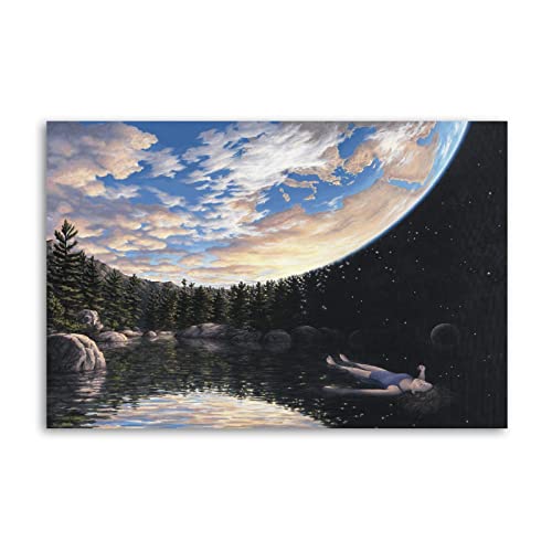 Rob Gonsalves Floating Phenomenon Poster Decorative Painting Canvas Wall Art Living Room Posters Bedroom Painting 16x24inch(40x60cm)