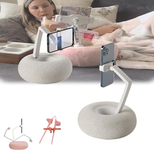 Generic Kindle Pillow Stand, Tablet Pillow Holder, Fuzzy Bowl Kindle Holder Pillow, Tablet Pillow Holder, Pink Kindle Pillow Stand for Reading in Bed with Remote and Snack Holder (Gray)