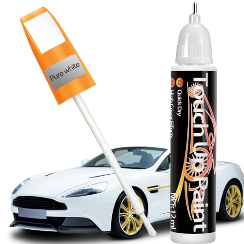 White Touch Up Paint for Cars, Quick And Easy Car Scratch Remover for Deep Scratches，Two-In-One Automotive Car Paint Scratch Repair for Vehicles, Auto Paint for Erase Car Scratches (white)