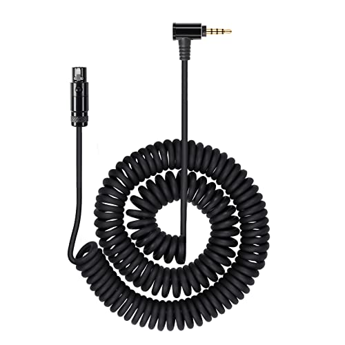 K702 Coiled Audio Cable with 2.5mm Balanced Male Replacement for AKG K240, K240S, Q701 Headsets, Works on M11 Plus, M15, M17 Digital Audio Players 4ft to 14ft