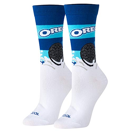 Cool Socks Novelty Crew Socks Women's Oreo Cookies Dunk, Graphic Print, Large