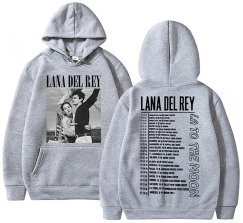 Takyojin Men Women Hoodie Anni '90 Singer Lana Del-Rey Ldr Printed Pullover Hoodies Long sleeved Harajuku Sweatshirt Top 3XL,LightGrey-1