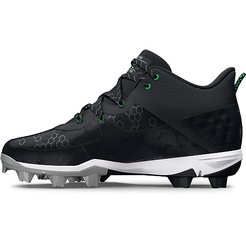 Under Armour Men's Harper 8 Mid RM, (001) Black/Black/Metallic Silver, 11, US