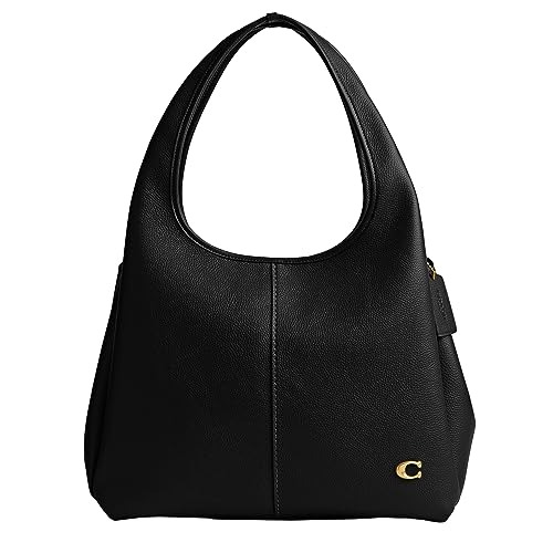 COACH Polished Pebble Leather Lana Shoulder Bag, Black