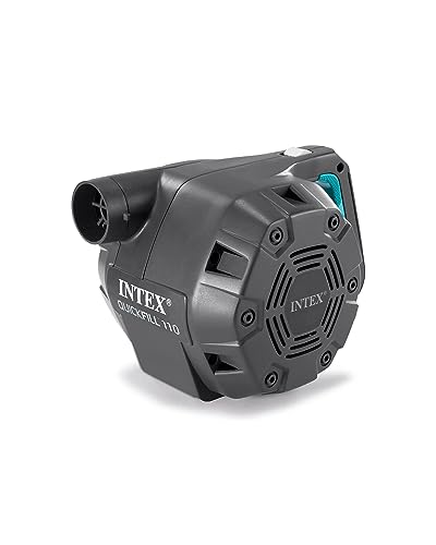 INTEX 66643E QuickFill 120 Volt AC Electric Pump: Inflates and Deflates Air Mattresses – Includes 3 Interrconnecting Nozzles – Easy Carry Handle – 1100 L/Min Air Flow – Indoor Use