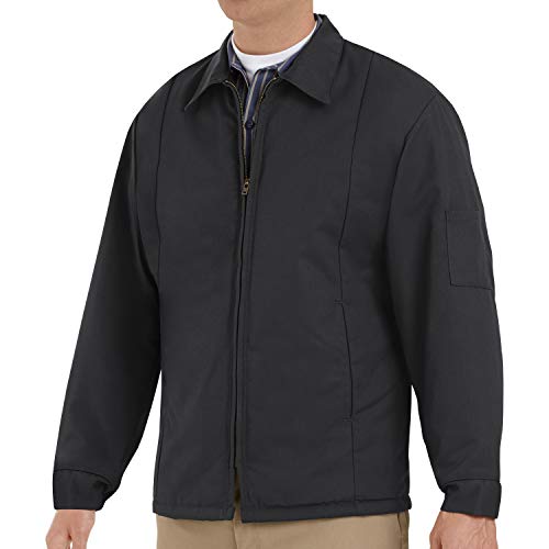 Red Kap Men's Perma-Lined Panel Jacket, Black, X-Large