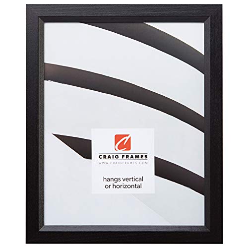 Craig Frames 7171610BK 22 by 28-Inch Picture/Poster Frame, Wood Grain Finish, 0.825-Inch Wide, Solid Black