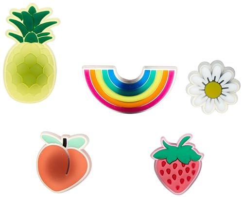 Crocs Jibbitz 5-Pack Food Shoe Charms | Jibbitz for Crocs, Translucent Fruit, Small