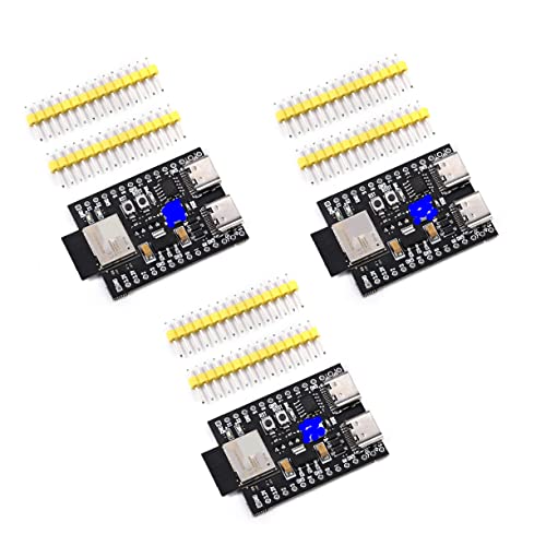 Teyleten Robot ESP32-C3-DevKitM-1 ESP32-C3 Development Board Core Board Serial WiFi Bluetooth Module WiFi+BTLE 5.0 Module Type-C for Arduino 3PCS