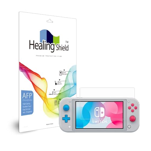 Muellery Healingshield Screen Protector Film Oleophobic High Glossy Clear AFP Cover Compatible with Nintendo Switch Lite