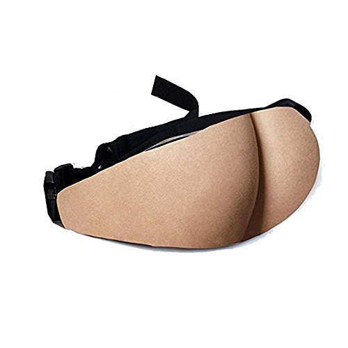 Dad Bag Fanny Fake Butt Belly Waist Zipper Pack Bags Unisex Fanny Pack Waist Stash Sport Bag with Adjustable Belt，Arm Band as for Gift (Butt)