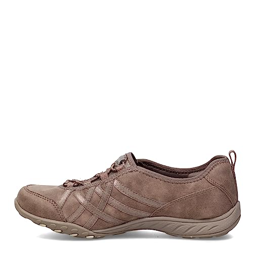 Skechers womens Breathe-easy - Days End Sneaker, Dark Taupe, 9 US