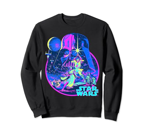 Star Wars Bright Classic Neon Poster Art Graphic Sweatshirt Sweatshirt