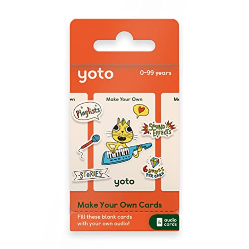 Yoto Make Your Own Cards – 5 Blank Audio Cards for Use with Yoto Player & Mini All-in-1 Audio Player, Record & Play Stories Music Radio Podcasts Birthday Messages & Fun Educational Learning Activities