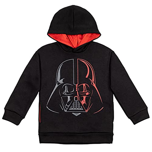 STAR WARS Darth Vader Little Boys Fleece Pullover Hoodie with Pockets Black 7-8