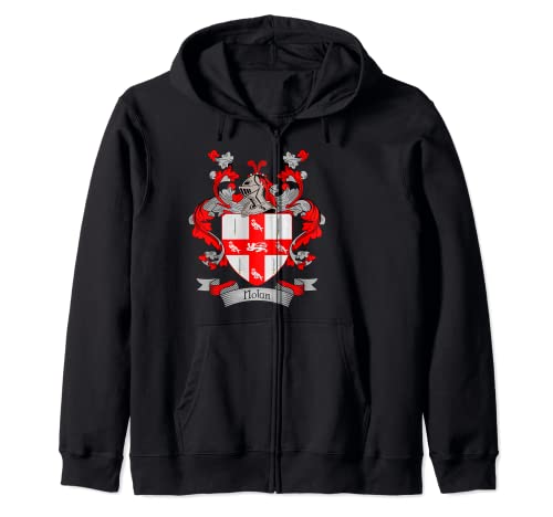 Nolan Coat of Arms | Nolan Surname Family Crest Zip Hoodie