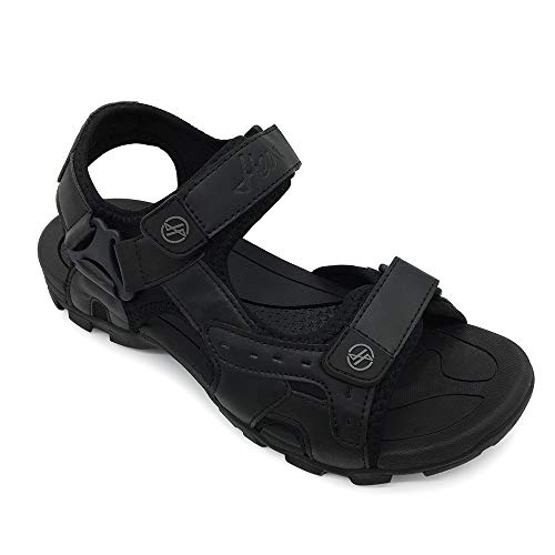 FUNKYMONKEY Men's Athletic Sport Sandals Open Toe Trail Outdoor Shoes (12 D(M) US, Balck)