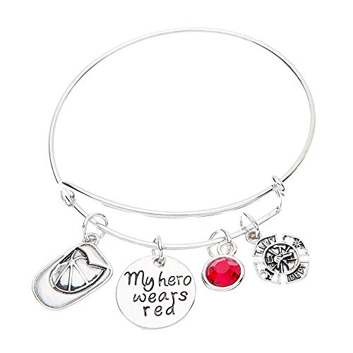 Infinity Collection Firefighter Bracelet, Red Line Bracelet, Firefighter Wife, Girlfriend, Mom Bracelet, Fireman Wife Jewelry