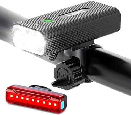 1200 Lumens Bike Lights Front and Back,3 LED USB Rechargeable Bicycle Light,Super Bright Bike Lights for Night Riding,Bike Headlight with Power Bank Function,IPX5 Waterproof,3+5 Light Modes