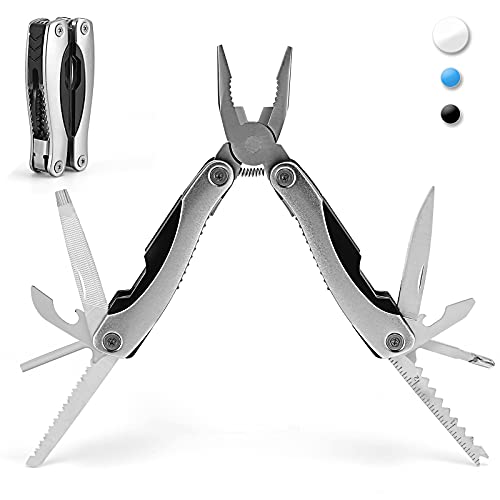15 in 1 Multi-Tool, JYUAJOI Multitool Stainless Steel Folding Pocket Knife Plier Set Mini tools with Knife Camping Survival Tool, Gifts for Men, Boyfriend, Husband, Father