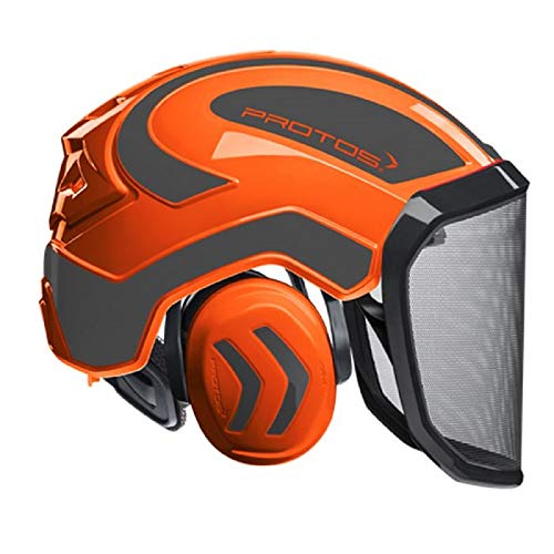 Pfanner Protos Integral Forest Helmet (Orange & Grey) (Chin Strap Not Included)
