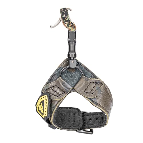 Tru-Fire Hardcore Buckle Foldback Adjustable Archery Compound Bow Release - Camo Wrist Strap with Foldback Design