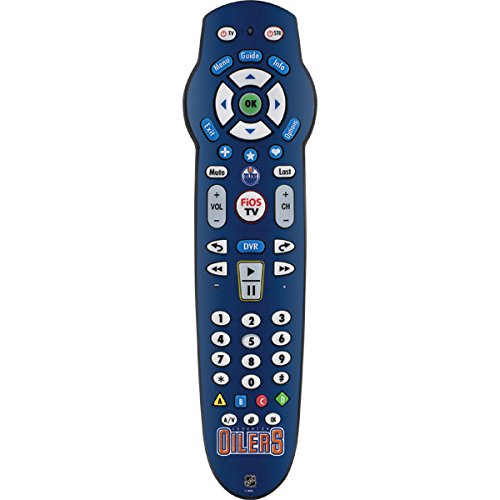 Skinit Decal Skin for Fios 2-Device Remote Control (P265) - Officially Licensed NHL Edmonton Oilers Distressed Design
