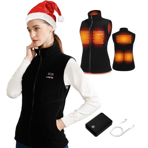 LEAPSEE Heated Vest Women with Battery Pack Included, Lightweight Polar Fleece Womens Electric Vest, Heated Jackets for Women