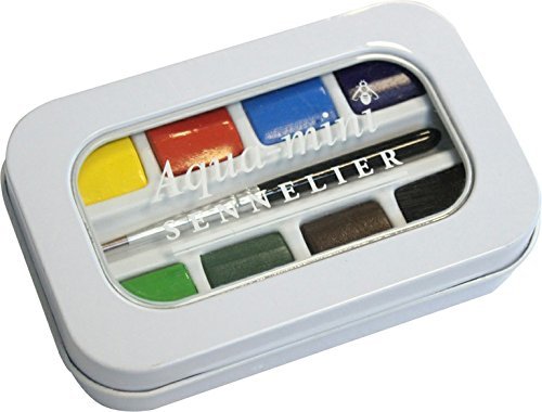 Sennelier French Artists' Travel Watercolor Set, 8 Count (Pack of 1), Multicolor